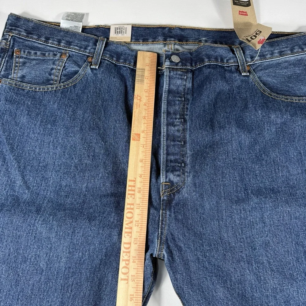 Levis 501 Original Fit Denim Jeans Mens 46x34 Straight Leg Button Fly Cotton NWT